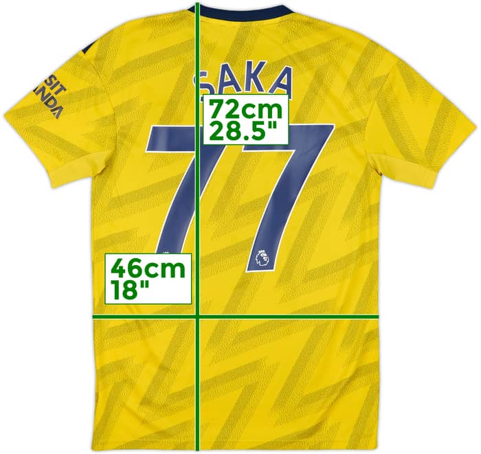 2019-20 Arsenal Away Shirt Saka #77 - 7/10 - (S)