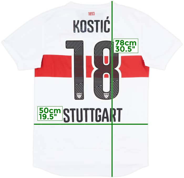 2015- 16 Stuttgart Home Shirt Kostic #18 - 6/10 - (M)