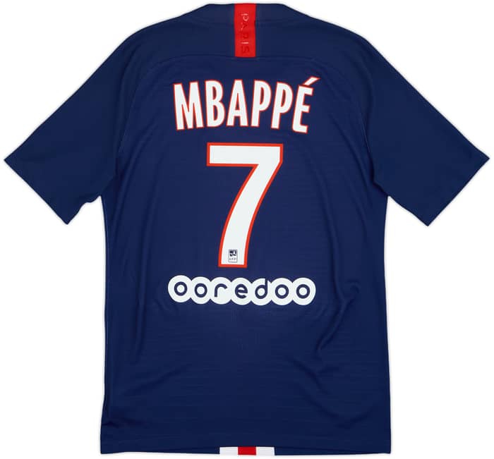 2019-20 Paris Saint-Germain Authentic Home Shirt Mbappe #7 - 8/10 - (S)