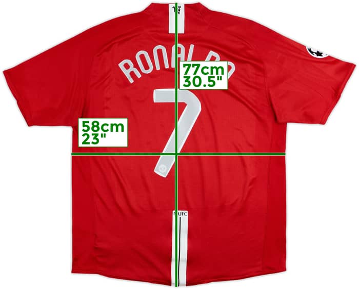 2007-09 Manchester United Home Shirt Ronaldo #7 - 7/10 - (XL)