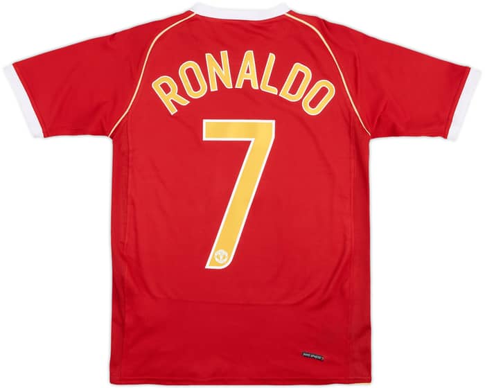 2006-07 Manchester United Home Shirt Ronaldo #7 - 10/10 - (L.Boys)