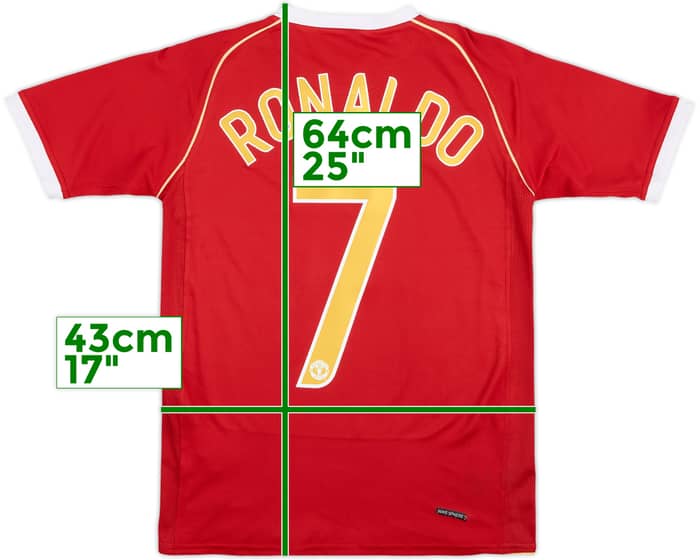 2006-07 Manchester United Home Shirt Ronaldo #7 - 10/10 - (L.Boys)