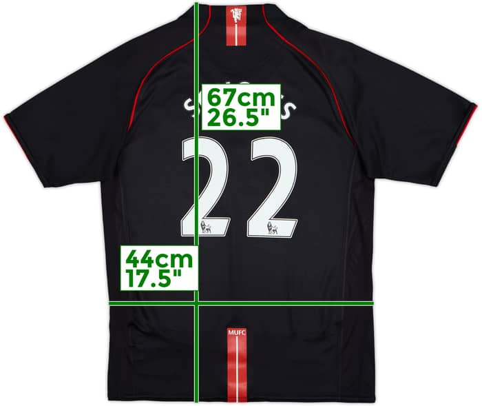 2007-08 Manchester United Away Shirt Scholes #22 - 8/10 - (XL.Boys)