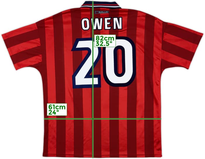 1997-99 England Away Shirt Owen #20 - 8/10 - (XL)