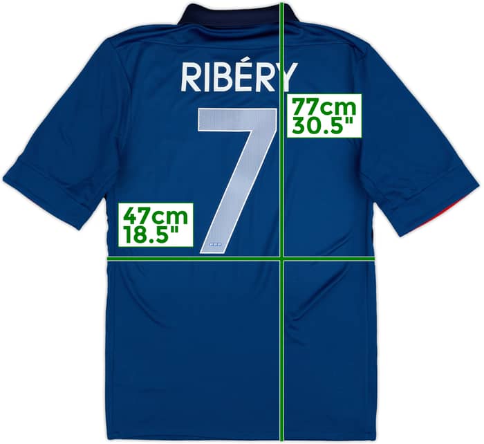 2011-12 France Home Shirt Ribery #7 - 8/10 - (S)