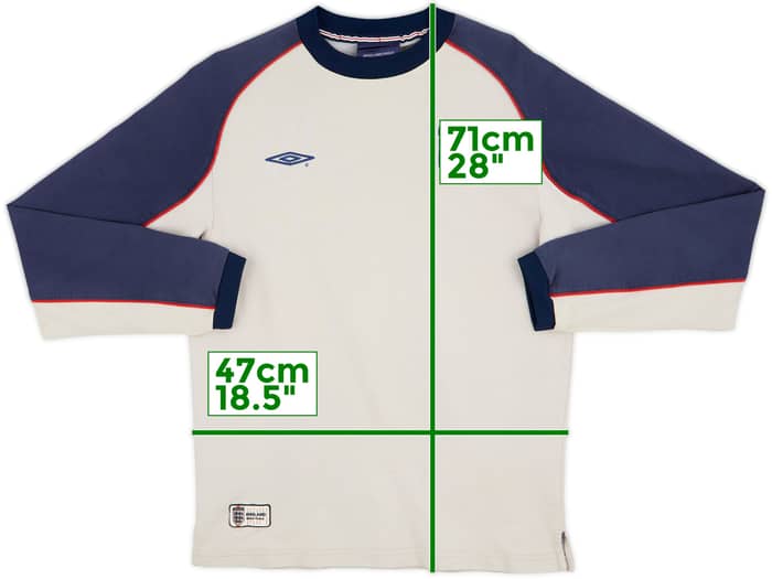 2002-04 England Umbro Sweat Top - 5/10 - (M)