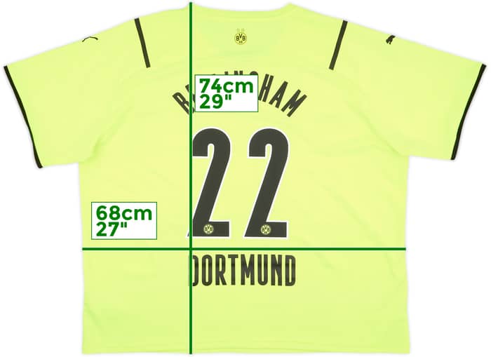 2021-22 Borussia Dortmund European Home Shirt Bellingham #22 - 8/10 - (3XL)