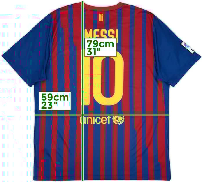 2011-12 Barcelona Home Shirt Messi #10 - 6/10 - (XL)