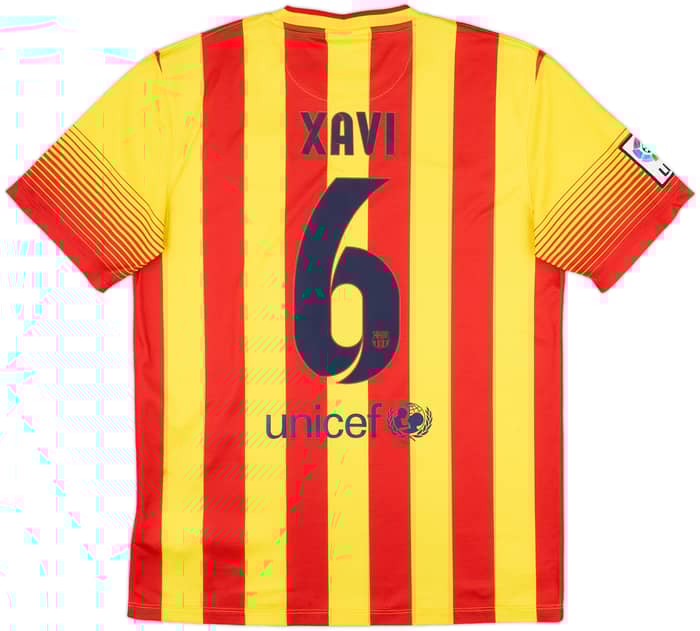 2013-15 Barcelona Away Shirt Xavi #6 - 8/10 - (M)