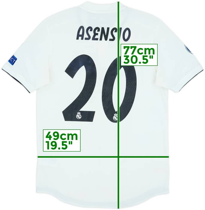2018-19 Real Madrid Authentic Home Shirt Asensio #20 - 5/10 - (M)