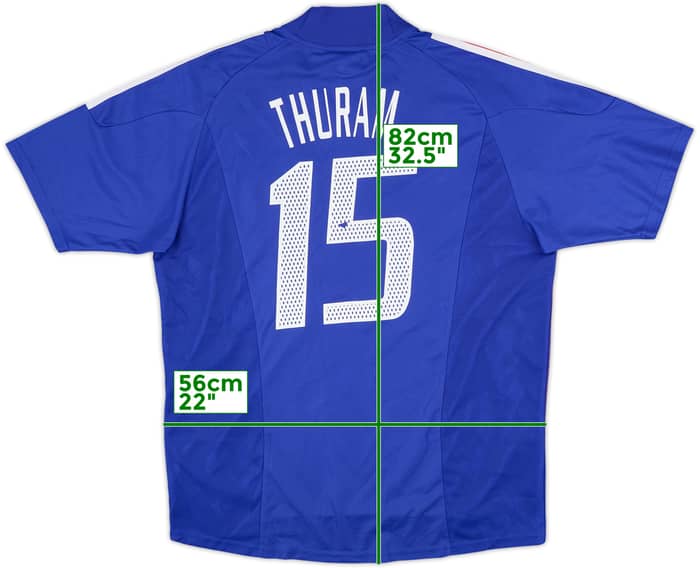 2002-04 France Home Shirt Thuram #15 - 6/10 - (L)