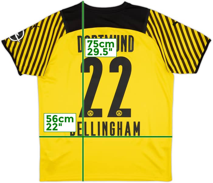 2021-22 Borussia Dortmund Home Shirt Bellingham #22 - 9/10 - (L)