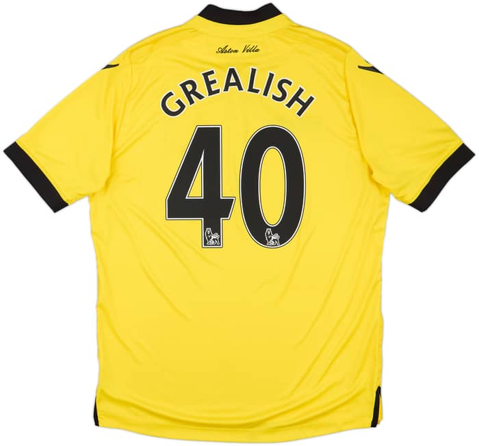 2015-16 Aston Villa Away Shirt Grealish #40 - 9/10 - (L)
