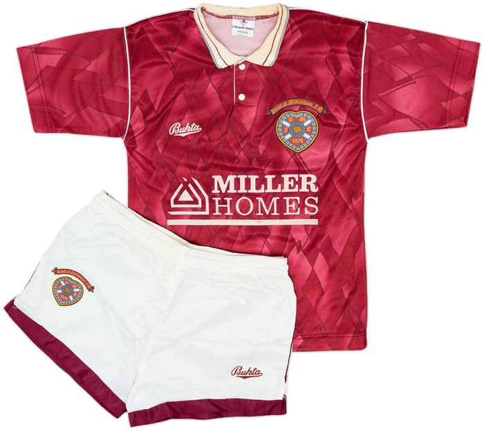 1990-91 Hearts Home Full Kit - 8/10 - (S.Boys)