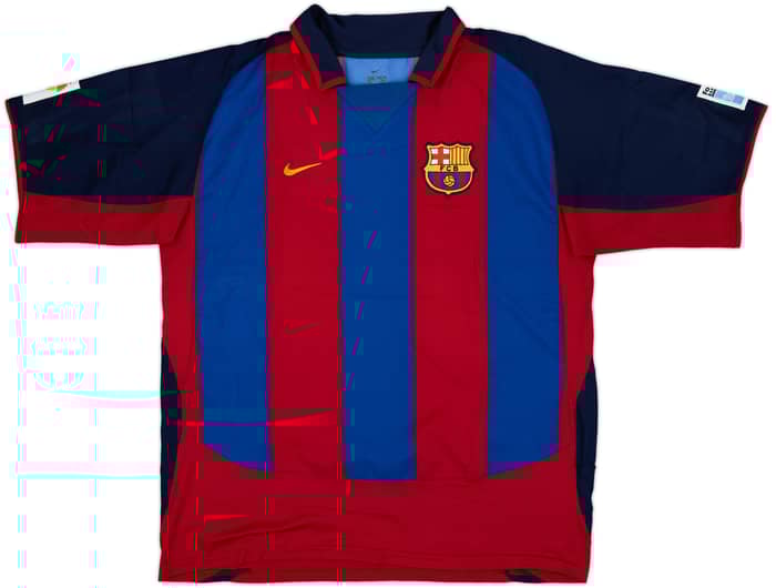 2003-04 Barcelona Home Shirt Ronaldinho #10 - 7/10 - (XL)