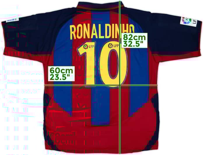 2003-04 Barcelona Home Shirt Ronaldinho #10 - 7/10 - (XL)