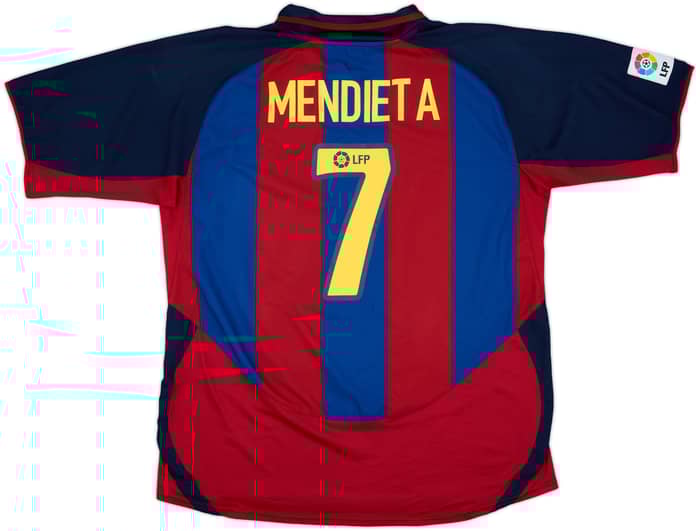 2003-04 Barcelona Home Shirt Mendieta #7 - 9/10 - (XL)