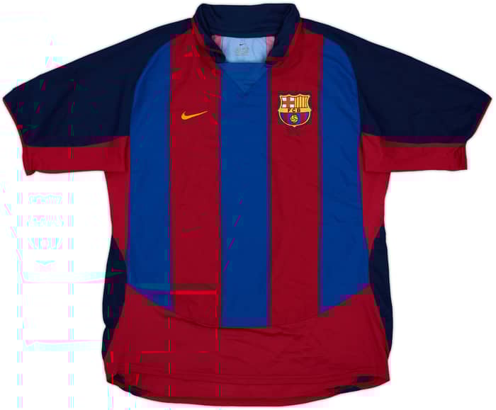 2003-04 Barcelona Home Shirt Saviola #7 - 9/10 - (XL)