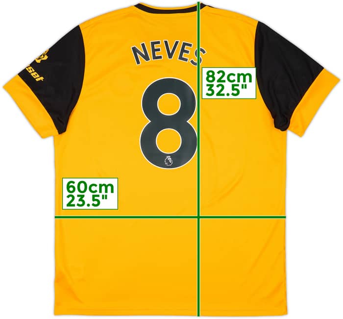 2020-21 Wolves Home Shirt Neves #8 - 10/10 - (XL)