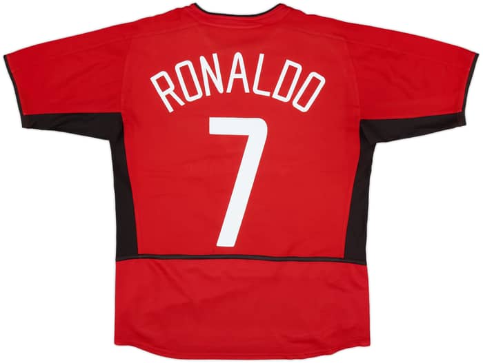 2002-04 Manchester United Home Shirt Ronaldo #7 - 7/10 - (XL.Boys)