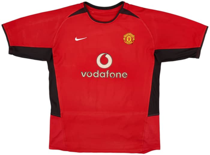 2002-04 Manchester United Home Shirt Ronaldo #7 - 7/10 - (XL.Boys)