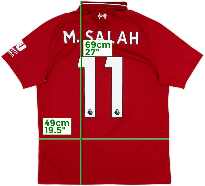 2018-19 Liverpool Home Shirt M.Salah #11 - 9/10 - (S)