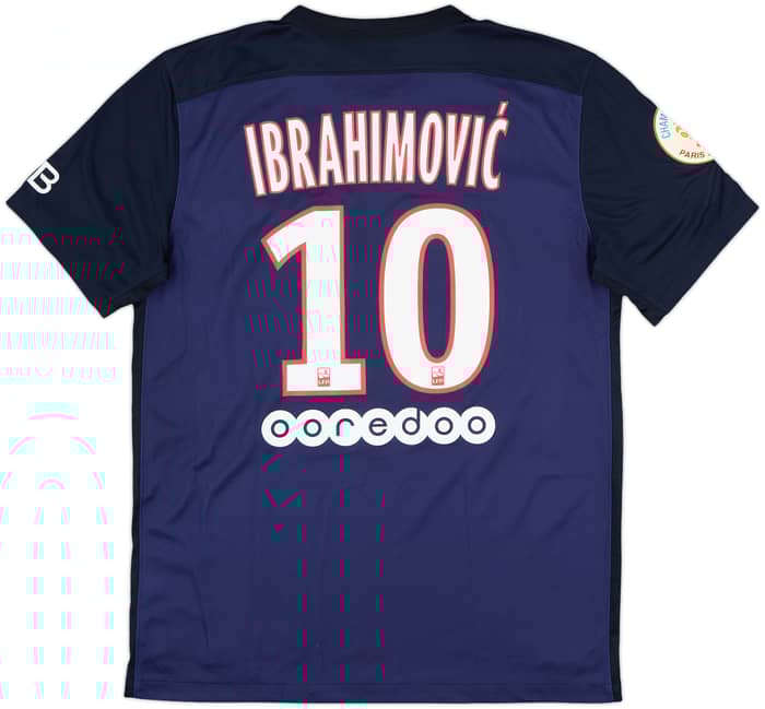 2015-16 Paris Saint-Germain Home Shirt Ibrahimovic #10 - 10/10 - (M)