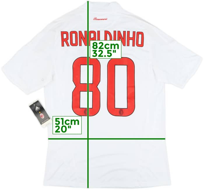 2008-09 AC Milan Away Shirt Ronaldinho #80 (M)
