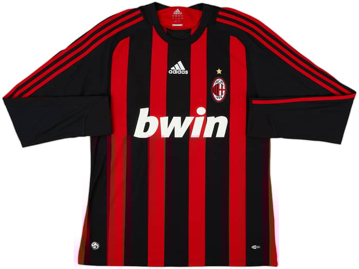 2008-09 AC Milan Home L/S Shirt Kaka #22 - 8/10 - (L)