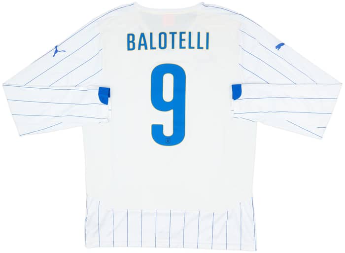 2014-15 Italy Away L/S Shirt Balotelli #9 - 9/10 - (XL)