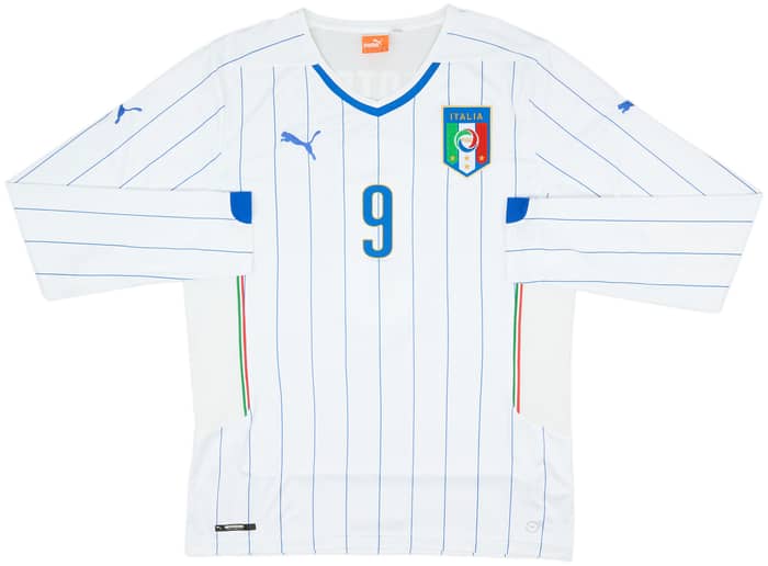 2014-15 Italy Away L/S Shirt Balotelli #9 - 9/10 - (XL)