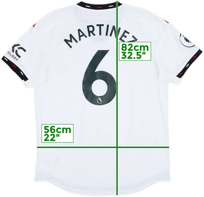 2022-23 Manchester United Authentic Away Shirt Martinez #6 - 8/10 - (L)