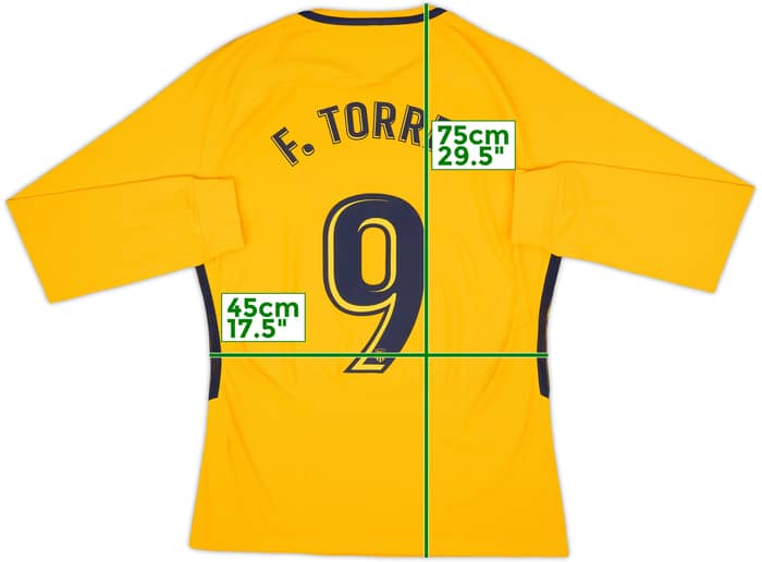 2017-18 Atletico Madrid Player Issue Away L/S Shirt F.Torres #9 (L)