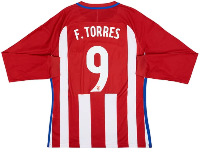 2016-17 Atletico Madrid Player Issue Home L/S Shirt F.Torres #9 - 8/10 - (XL)