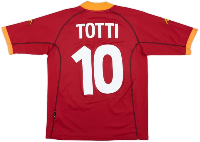 2001-02 Roma Home Shirt Totti #10 - 6/10 - (L)