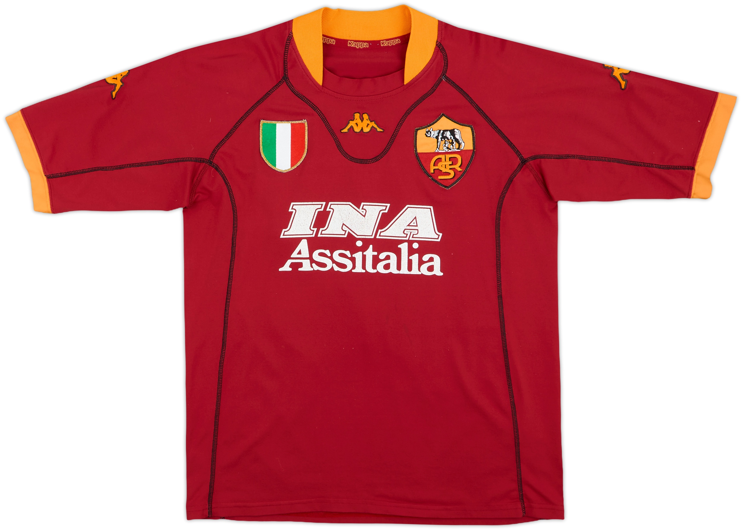 2001-02 Roma Home Shirt Totti #10 - 6/10 - (L)