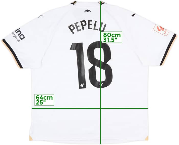 2023-24 Valencia Home Shirt Pepelu #18 - 8/10 - (XXL)