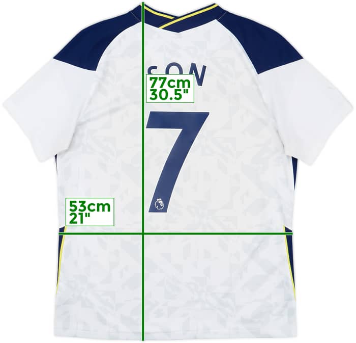 2020-21 Tottenham Home Shirt Son #7 - 8/10 - (L)