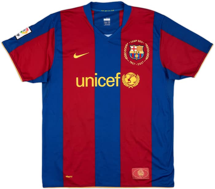 2007-08 Barcelona Home Shirt Ronaldinho #10 - 9/10 - (L)