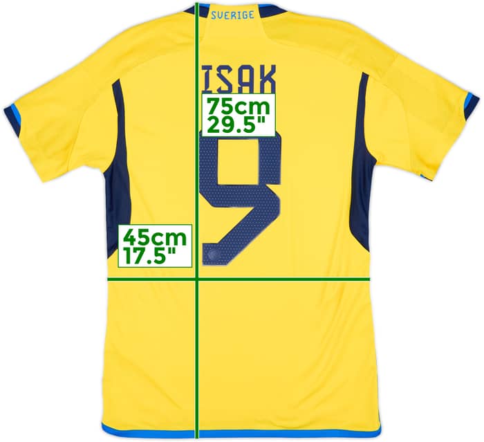 2022-23 Sweden Home Shirt Isak #9 - 8/10 - (S)