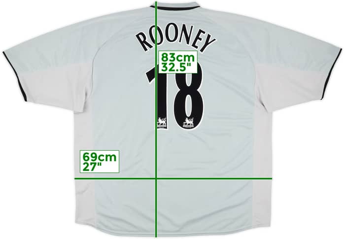 2001-02 Everton Away Shirt Rooney #18 - 9/10 - (XXL)