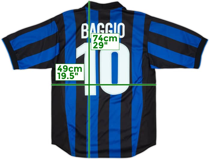 1998-99 Inter Milan Home Shirt Baggio #10 - 8/10 - (S)