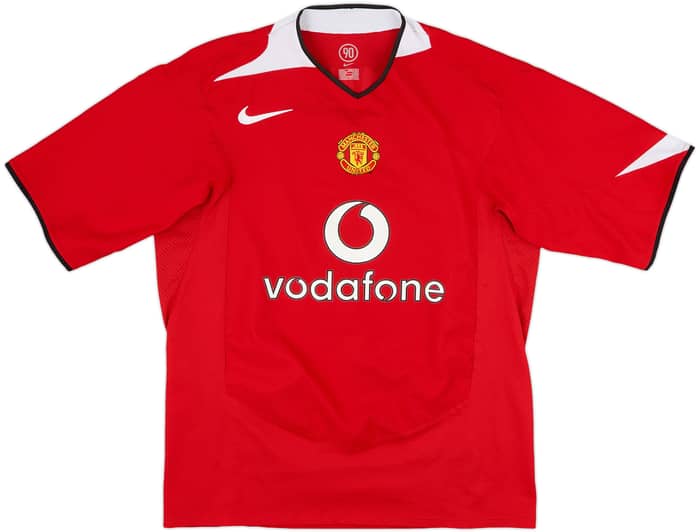 2004-06 Manchester United Home Shirt Heinze #4 - 8/10 - (L)