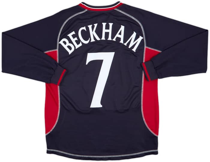 2000-01 Manchester United Third L/S Shirt Beckham #7 - 8/10 - (M)
