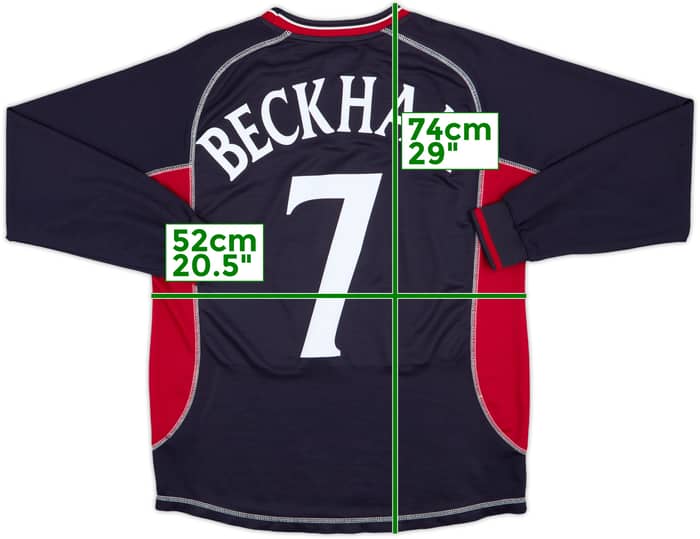 2000-01 Manchester United Third L/S Shirt Beckham #7 - 8/10 - (M)
