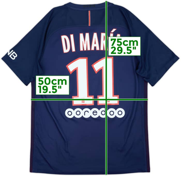 2016-17 Paris Saint-Germain Home Shirt Di Maria #11 - 8/10 - (M)