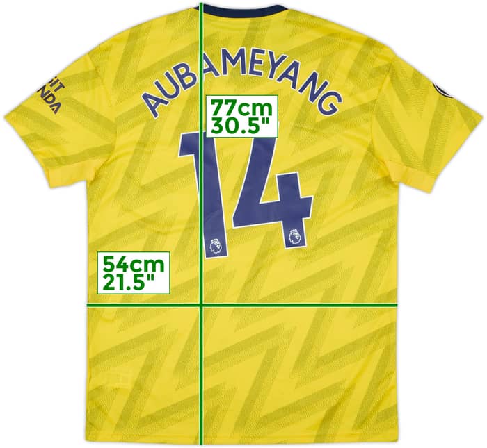 2019-20 Arsenal Away Shirt Aubameyang #14 (L)
