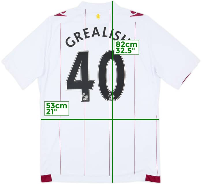 2014-15 Aston Villa Away Shirt Grealish #40 - 9/10 - (XL)