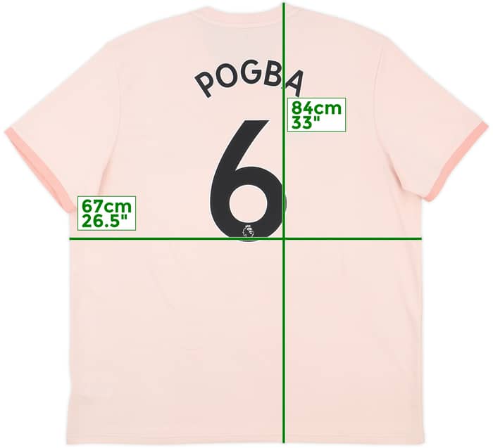 2018-19 Manchester United Away Shirt Pogba #6 - 8/10 - (XXL)