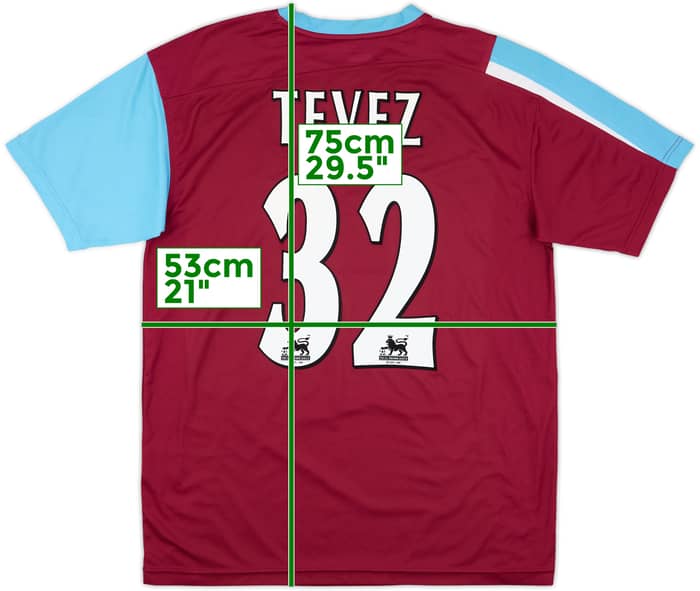2005-07 West Ham Home Shirt Tevez #32 - 6/10 - (L)